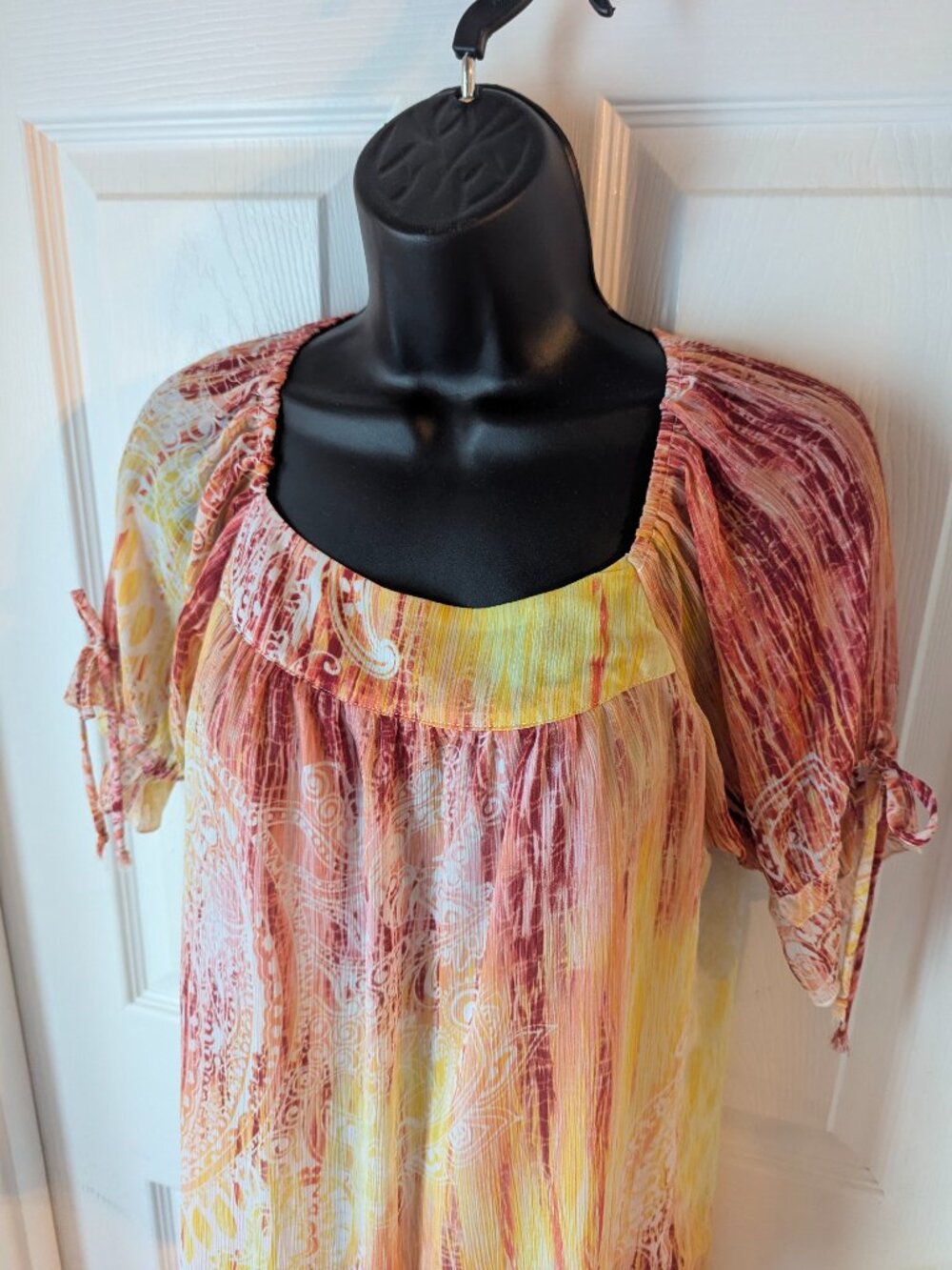 Allison Morgan orange and yellow blouse - S